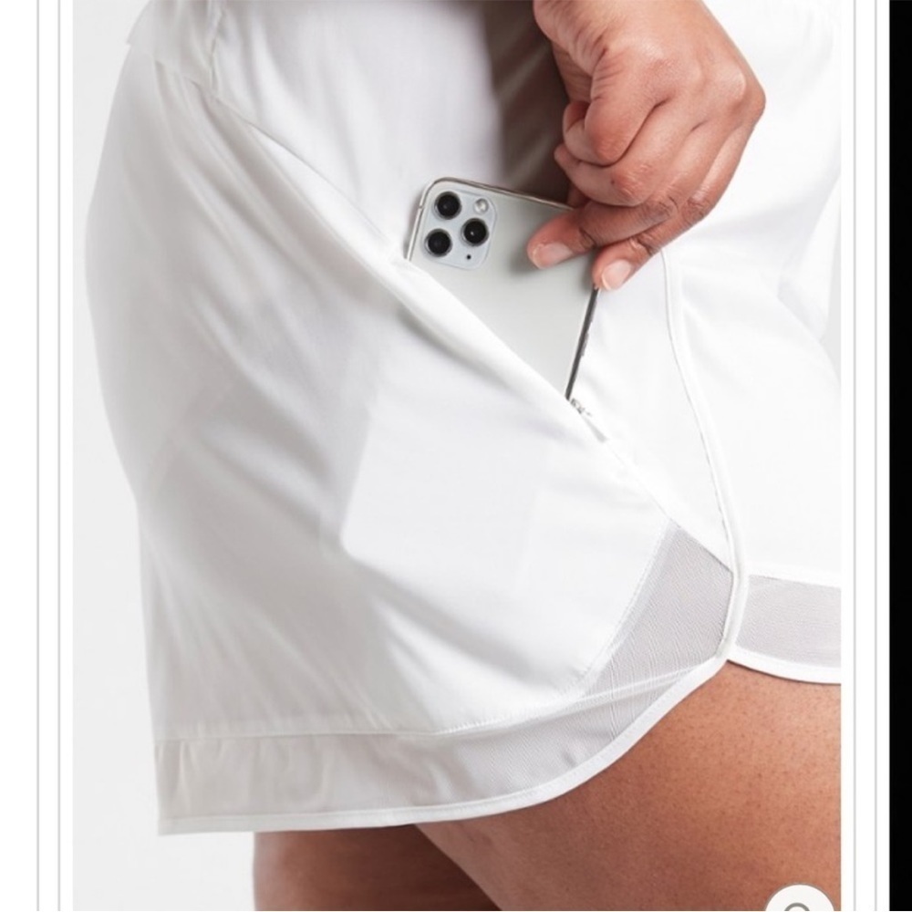 Athleta Mesh Racer Run 4" Shorts - Picture 3 of 6